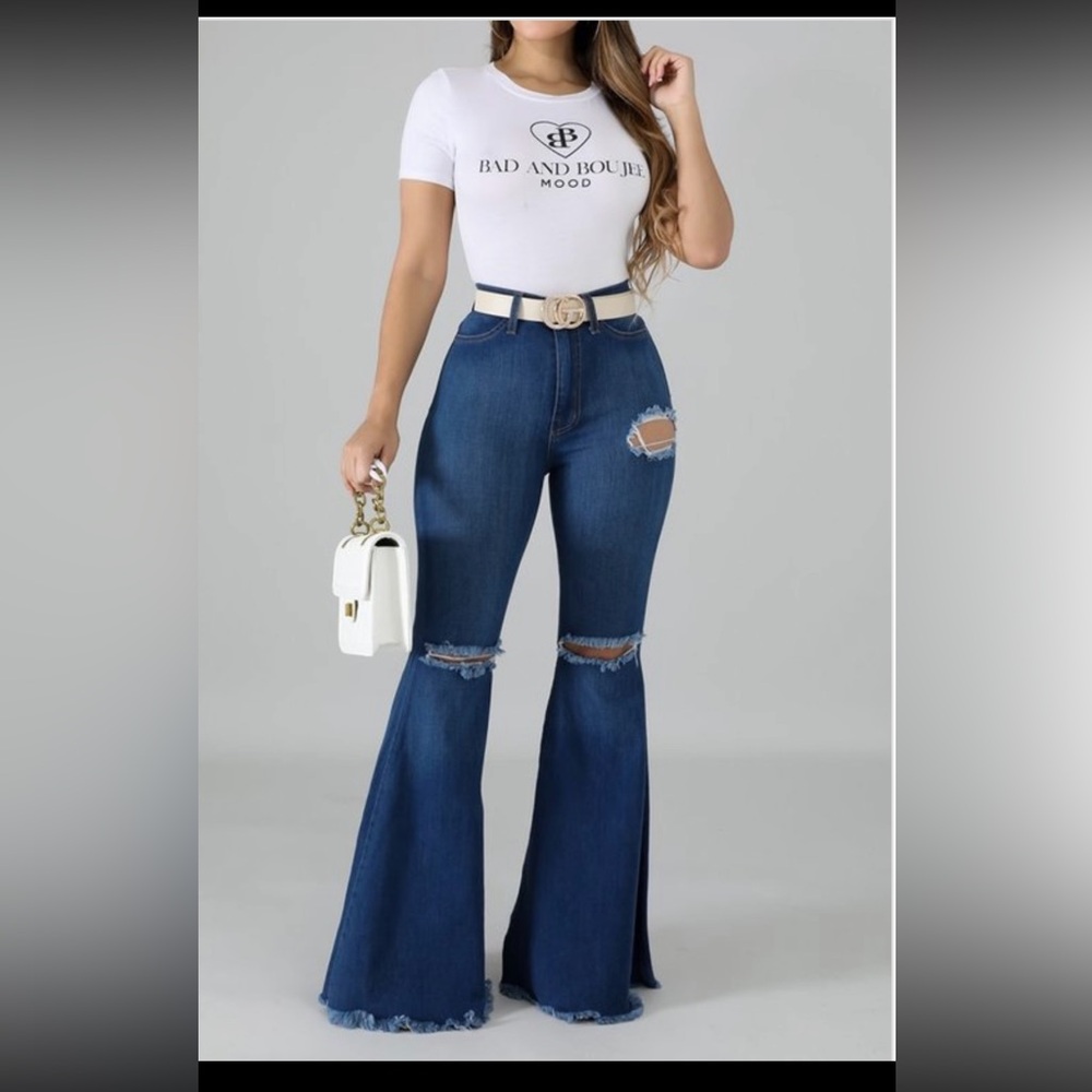 Women's Blue Flared Jeans